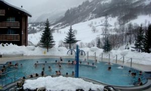 Термальные источники зимой, Лейкербад